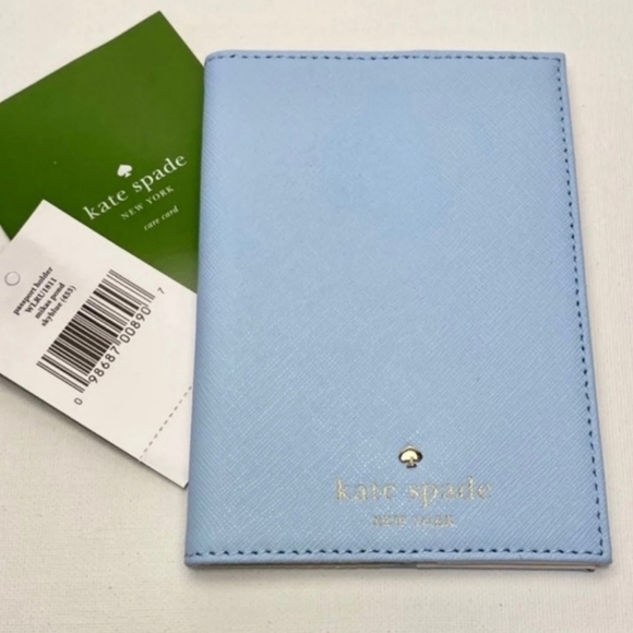 🆕️ NWT Kate Spade Mika’s Pond blue Passport Holder ✨️🩵 - Picture 3 of 4